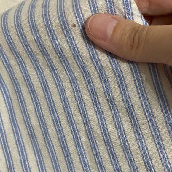 Zara Woman Boho lace & stripe‎ bell sleeve blouse top - Picture 7 of 8